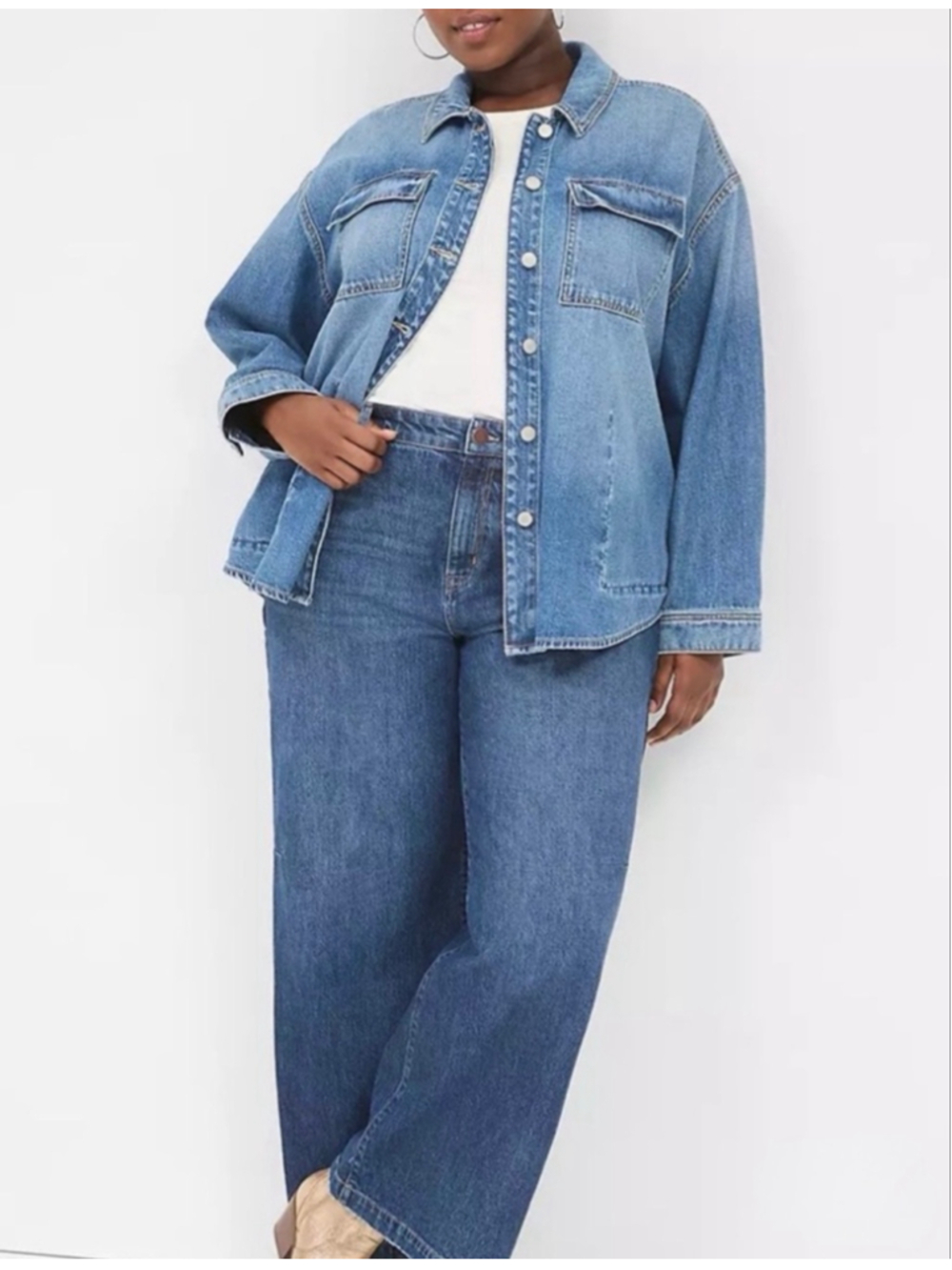 Lane Bryant New Jean Shirt Jacket